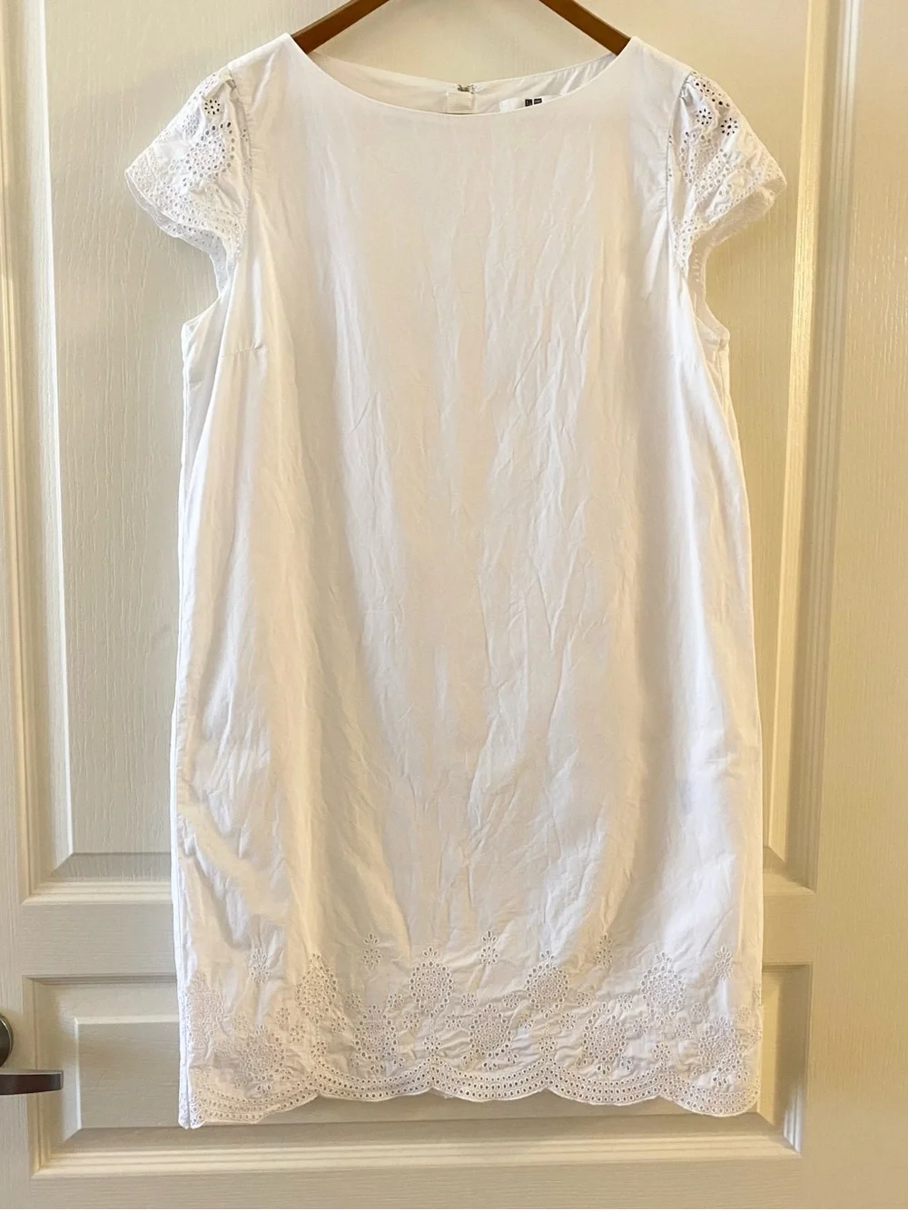 uniqlo lace dress Uniqlo | Dresses | Uniqlo 0 Cotton Dress W Eyelet Lace Details In White M
